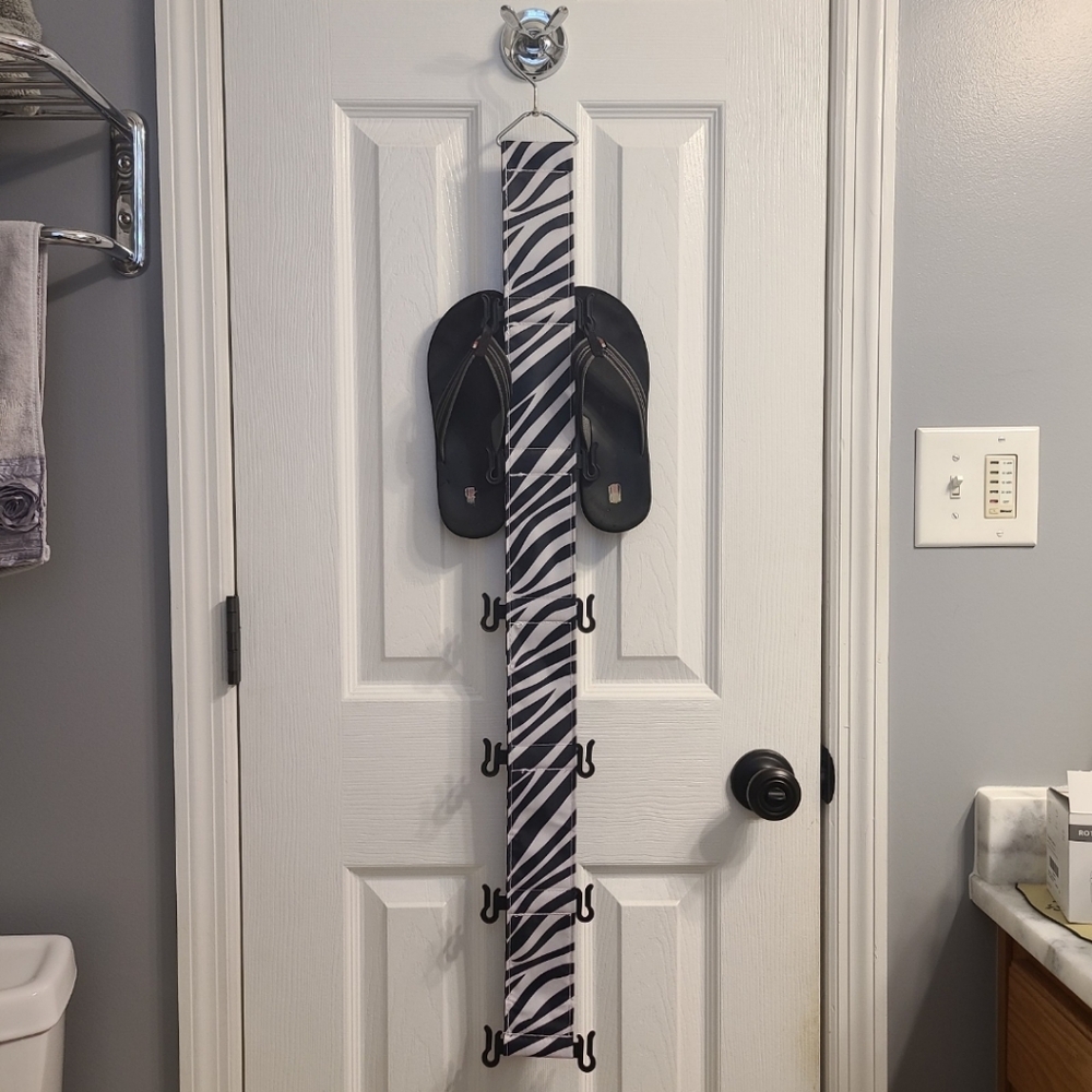 Zebra Print Flip Flop Organizer
